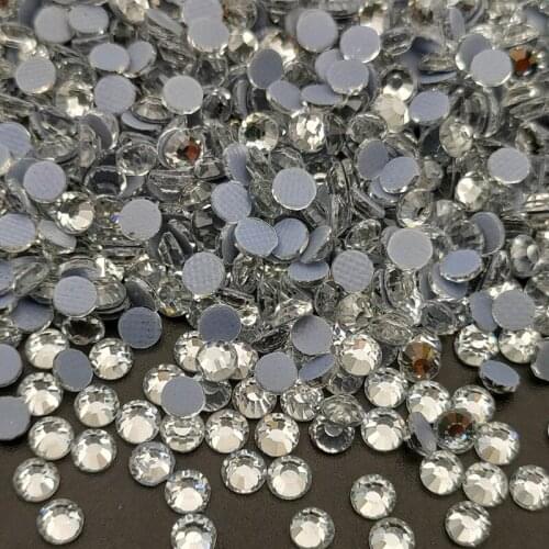 High Quality Crystal Clear DMC Hot Fix Rhinestone More Shiny Super Bright Hotfix Iron On Stones