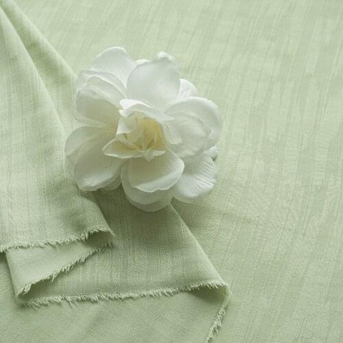 Green Jacquard Rayon Fabric For Clothing Dress By The Meter