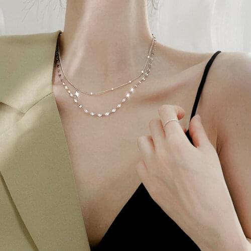 Elegant Multi-layer Star Pendant Choker Necklaces For Women Girls Classic Layered Charms Choker Necklace Fashion Jewelry Gifts