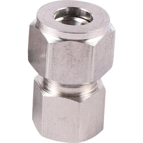1/8" BSP NPT Female Thread To 3/8" OD Tube Double Ferrule Compression Fitting Straight Fitting Connector 304 Stainless Steel