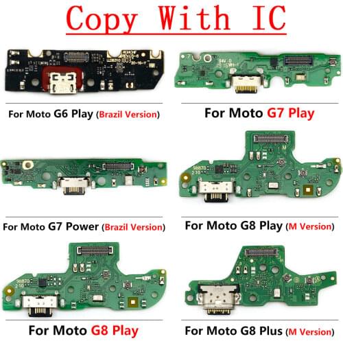 10PCS USB Charging Port Connector Dock Flex Cable Parts For Moto G7 Play Plus G8 Power Lite One Action Vision Fusion Hyper Macro