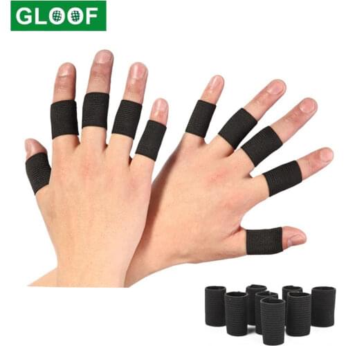 10Pcs Comfortable Finger Brace Splint Sleeve Thumb Support Protector Elastic Breathable Stabilizers for Golf