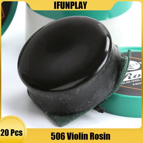 20Pcs LETO 506 Round Shape Violin Viola Cello Bows Rosin Musical Instrument Bow Rosins Black with Cloth Black Wholesale