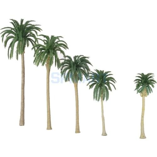 20pcs Green Model Coconut Palm Trees 1/150 7cm