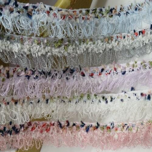 3Meters/lot 2CM wide multi-color plush tassel lace DIY ethnic wind velvet tassel fabric accessories lace SC367