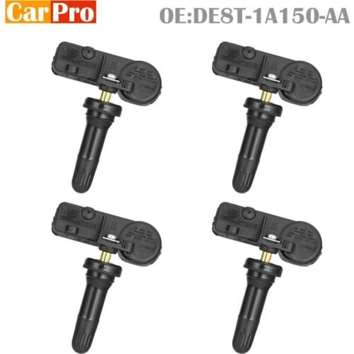 4 Pieces Tire Pressure Sensor DE8T-1A150-AA DE8T1A180AA 9L3T-1A180-AF TPMS for Ford Lincoln