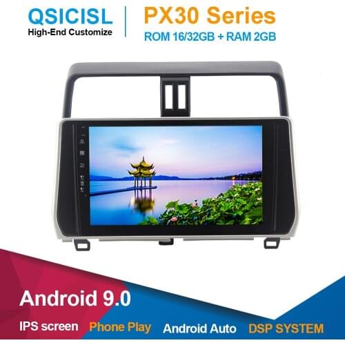 Android 9.0 car radio multimedia player for Toyota 2018 Prado 1 din 10.1" IPS display quad core gps navigation stereo Bluetooth
