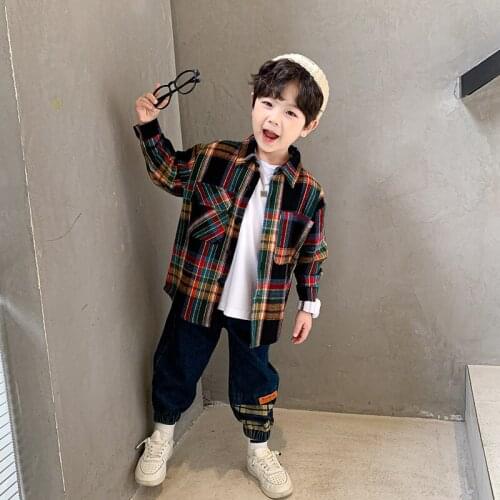 Retro Spring Summer Boys Blouses Shirts Kids Children Clothing Top Overcoat Costume Sport Beach Cotton School High Quality