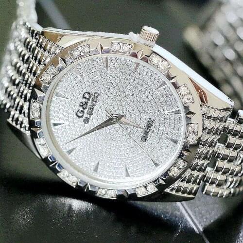 2015 New G&D Brand Women Luxury Dress Watches Steel Strap Fashion Quartz Watch Women Wristwatches Ladies Hours