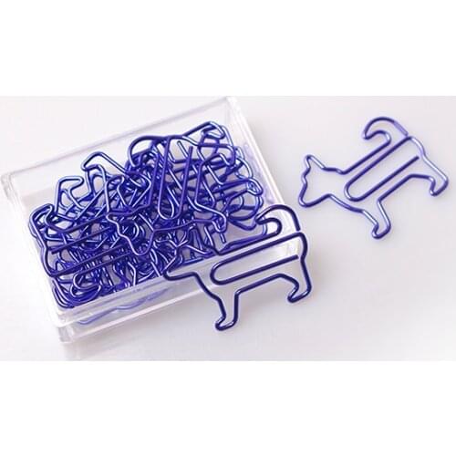 Purple Dog Paper clip cute Creative Animal Shaping clip Customized Paper Clips Decorative Kawaii Stationery Office Paper Clips