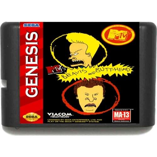 Beavis and Butthead 16 bit MD Game Card For Sega Mega Drive For Genesis