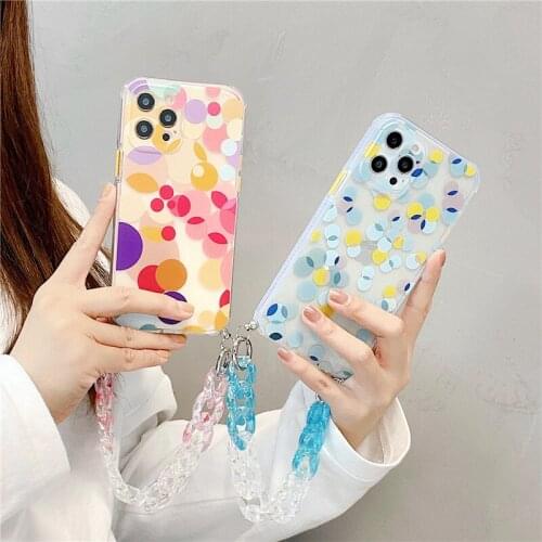 Iphone12 Mobile Phone Shell Xs/xr Bracelet Shell 8plus Transparent Shell 12promax Full Shell Iphone 11 Cases for Women