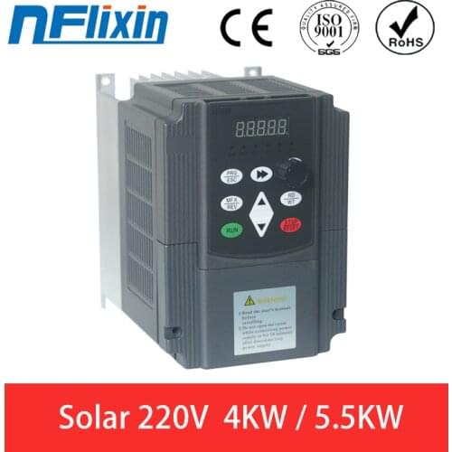 HOT! 4KW / 5.5KW single-phase input 220V three-phase output 220V VFD Solar Frequency inverter Adjustable Speed