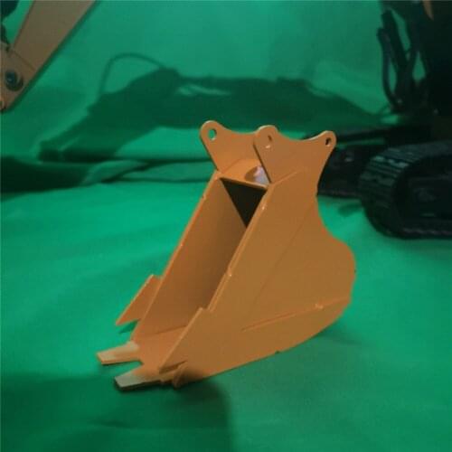 Small Trench Simulation Bucket Metal Digging Bucket For HuiNa 580 550 592 Channel Excavator 1/14 RC Metal Excavator Parts