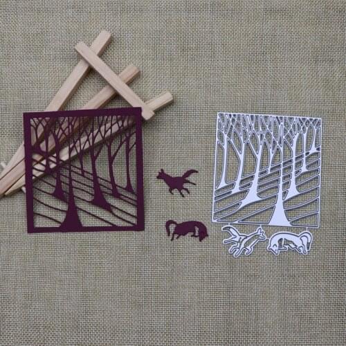 Forest Animal Wolf Fox Metal Cutting Dies for DIY Scrapbooking Album Paper Cards Decorative Crafts Embossing Die Cuts