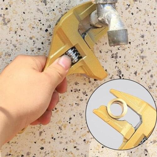 Multi-Function Plumber Wrench Repair Tool Adjustable Wrench Short Shank Large Opening Bathroom Spanner Wrench CLH@8