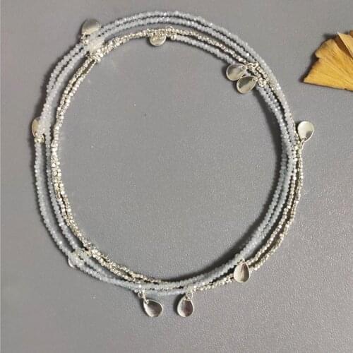 Fashion long clothes accessories crystal beaded necklace mix and match ladies party wedding jewelry 2020 multi-layer necklace