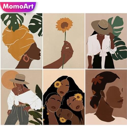 MomoArt Diamond Painting Woman New Arrival Diamond Mosaic Portrait Cross Stitch Embroidery Flower Full Drill Square Home Decor