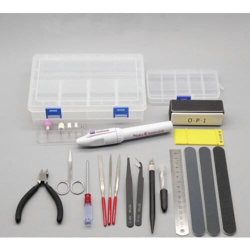 Gundam Military Model Making Tools Kit Toy Tweezers Cut pliers Graver Polished Assembly Tool - 18pcs/set Nine sea