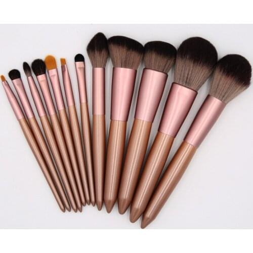 12PCS Makeup Brushes nylon Cream for foundation Powder brush Set Soft Face Blush Brush Professional Cosmetics Make Up Tools