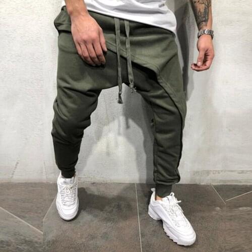 Newest Mens Slim Casual Fitness Sweatpants Hip Hop Jogging Workeout Pencil Pants Cotton Elastic Layered Solid Fashion Trousers