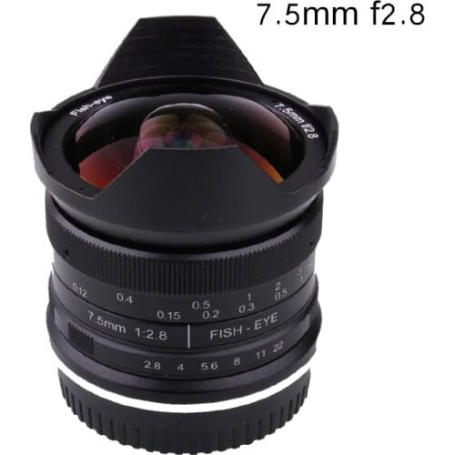 RISESPRAY 7.5mm f2.8 fisheye lens 180 APS-C Manual Fixed Lens For Canon EOS-M Mount CameraHot Sale Free Shipping