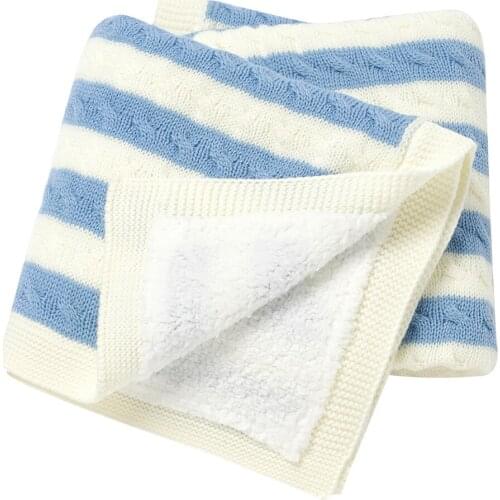 Newborn Baby Blanket Knit Super Soft Warm Swaddle Wrap Toddler Stroller Basket Covers Infant Crib Quilt Bedding Blanket 100*80cm