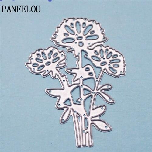 PANFELOU Lonely flower metal crafts paper die cutting dies for Scrapbooking/DIY wedding Halloween Hand account cards