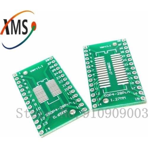 5PCS TSSOP28 SSOP28 SOP28 to DIP28 Transfer Board DIP Pin Board Pitch Adapter