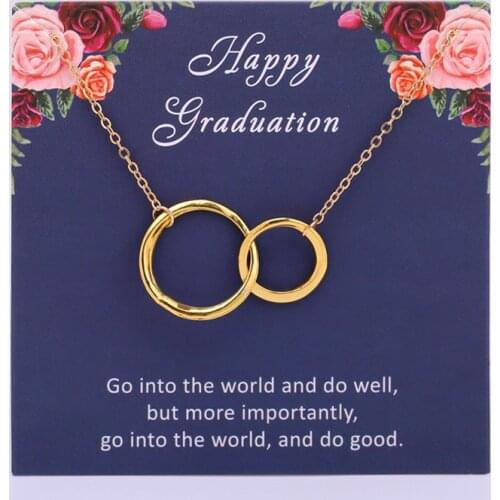 Graduation Gift Senior Graduate Chain Necklaces Compass Women School Leavers Jewelry Best Friends Friendship Gift Drop Shipping