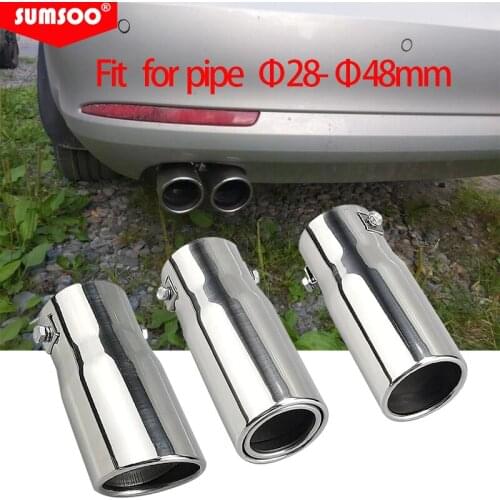 Genuine SUMSOO Car exhaust pipe Outlet 63.5mm modified stainless steel decorative tail pipe