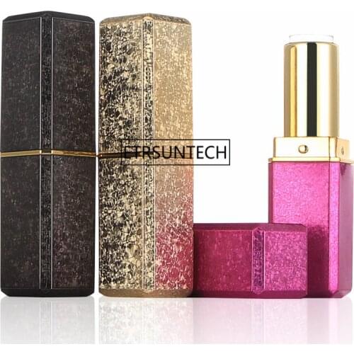 Empty Lip balm tube Shiny Gold Lipstick tube 12.1mm Black, Pink High DIY Lip gloss Package Container F20172969