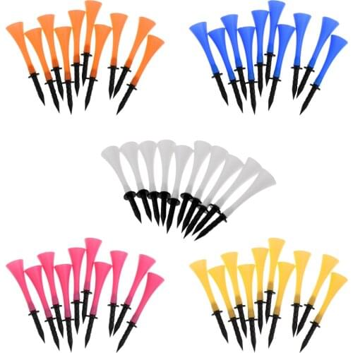 10 Pieces Rubber Golf Tees Golfer Training Golf Accessories Golf Tools - 83mm Height