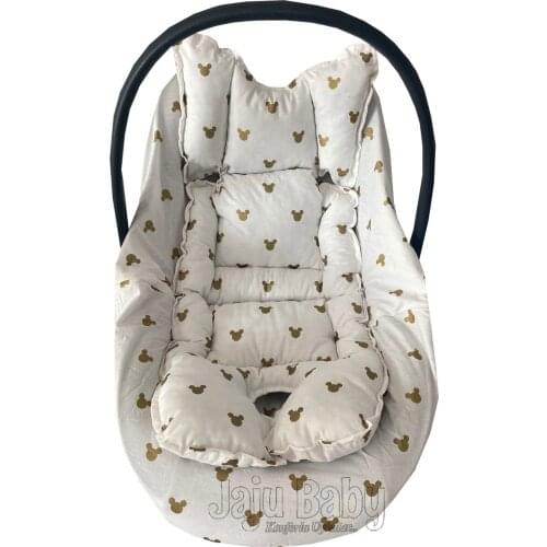 Jaju Baby Handmade, Gold Car Seat Cushion - Stroller Cushion