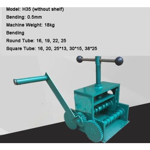 Manual Tube Bender Multi-function Bending Device Arc Square Tube Hand Operate Pipe-bending Machine 0.5-1.2mm
