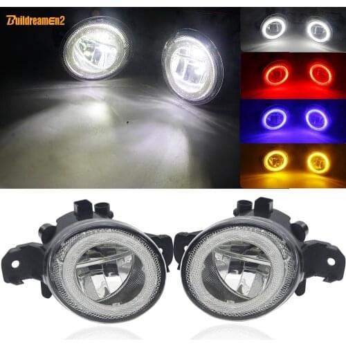 Fog Light Assembly For Nissan Qashqai Altima Rogue Sentra Titan Maxima Versa Sunny Fuga Car LED Angel Eye Fog Lamp DRL H11 12V