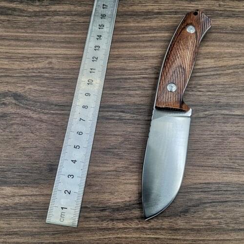 High Hardness DC53 blade Santos Wood Handle Fixed Blade knife Straight Knives Tactical Hunting Camping high quality EDC Knife