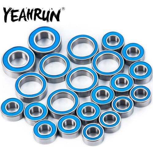 YEAHRUN 22Pcs Metal Wheel Hubs Bearing Kit for Axial SCX10 90027 1/10 RC Crawler Car Truck Axle Upgrade Parts Accessories