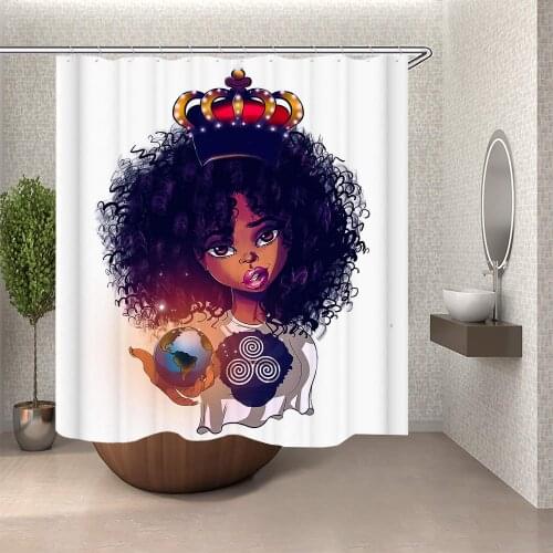 Black African American Dream to Be Queen Girl Shower Curtain