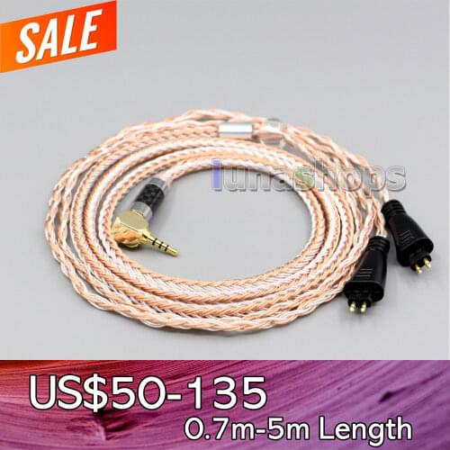 LN006401 16 Core Headphone Cable XLR 3.5mm 2.5mm 4.4mm Earphone For FOSTEX TH900 MKII MK2 TH909 TR-X00 TH600 TH610