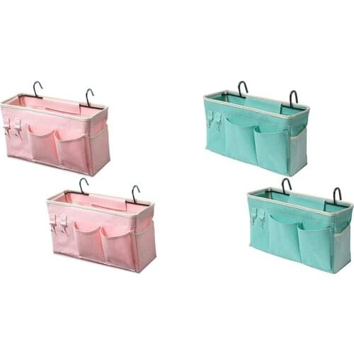 2 Pack Bedside Caddy/Bedside Hanging Storage Bag for Bunk Beds Dorm Baby Room to Organize Magazine