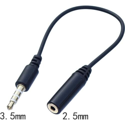 Jack 3.5mm to 2.5 mm Audio Adaptor Cable Cord 4 Pole 3.5mm Male to 2.5mm Female For TV BOX Aux Speaker