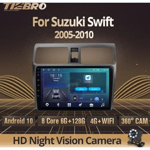2DIN Android 10.0 Car Radio For Suzuki Swift 2005-2010 GPS Navigation Car Multimedia Player Stereo Receiver Auto Radio DSP IGO