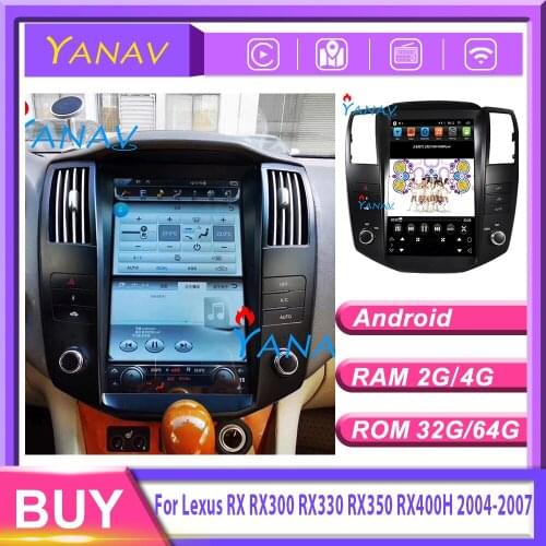Car stereo car radio player car audio player For-Lexus RX RX300 RX330 RX350 RX400H 2004-2007 car video dvd player android car