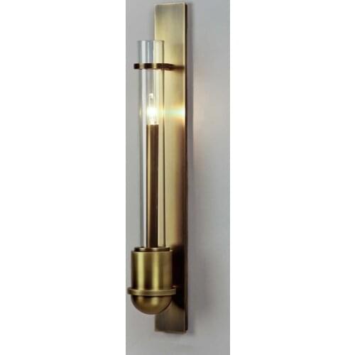 Project large stainless steel wall light fixture Long glass pipe lamp for Dressing room hallway Mirror lamp Hotel wall sconce