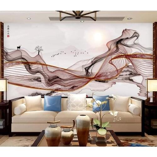 CJSIR Custom Wallpaper Abstract Lines Landscape Murals TV Background Wall Home Decor Living Room Bedroom Murals 3d Wallpaper