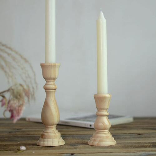 6.88 x 2.48 /1.96 Wood Candle Holder For Wedding Decorations Candlestick Decorative Nordic Candle Stand