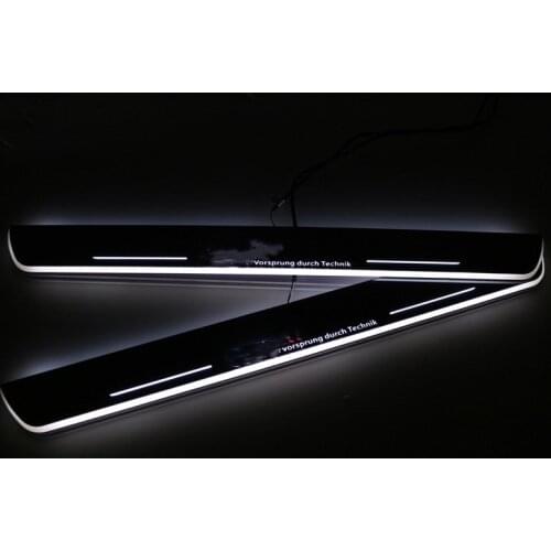 DNO Trim Pedal LED Car Light Door Sill Scuff Plate Pathway Dynamic Streamer Welcome Lamp For Audi A6 S6 C7 2013 2014 2015