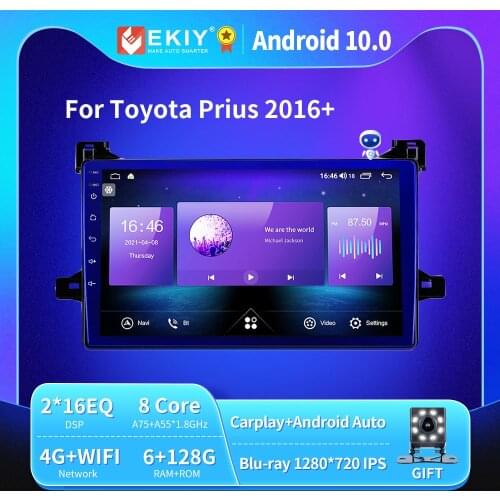 EKIY 36EQ DSP Car Radio For Toyota Prius 2016-2019 Android 9.0 Navigation GPS Multimedia Stereo Video Audio Player 360 Camera HU