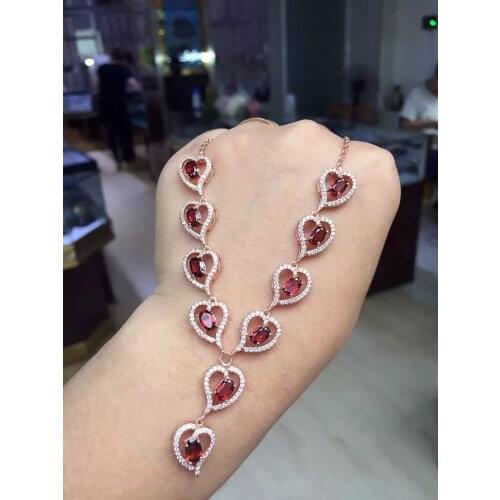 The same brand is designed for the 925 Silver Garnet Necklace. The customers are interested in the technology